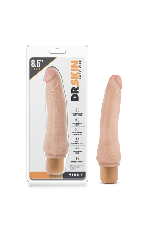 Dr. Skin Cock Vibe 7 - 8.5'' Cock - Flesh 21.6 cm Vibrating Dong