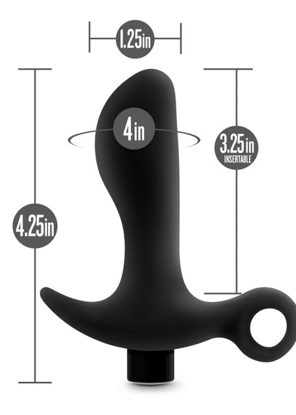 Anal Adventures Platinum Vibrating Prostate Massager 01 - Black 10.8 cm USB Rechargeable Prostate Massager
