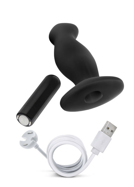 Anal Adventures Platinum Vibrating Prostate Massager 02 - Black 10.8 cm USB Rechargeable Prostate Massager