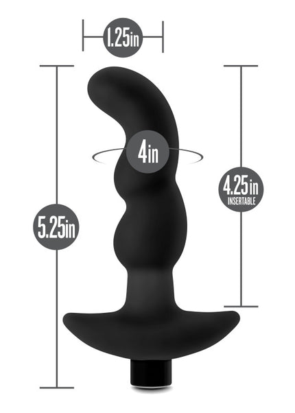 Anal Adventures Platinum Vibrating Prostate Massager 03 - Black USB Rechargeable 15.2 cm Prostate Massager