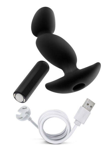 Anal Adventures Platinum Vibrating Prostate Massager 04 - Black 16.5 cm USB Rechargeable Prostate Massager