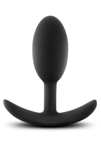 Anal Adventures Platinum Vibra Slim Plug - Black 10.1 cm Butt Plug with Internal Ball