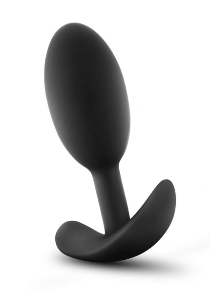 Anal Adventures Platinum Vibra Slim Plug - Black 10.1 cm Butt Plug with Internal Ball