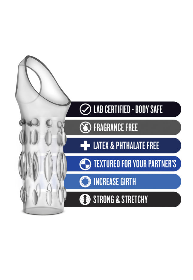 Performance Studded Sleeve Ring - Clear - Clear Penis Sleeve