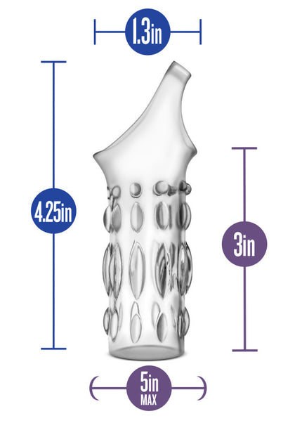 Performance Studded Sleeve Ring - Clear - Clear Penis Sleeve