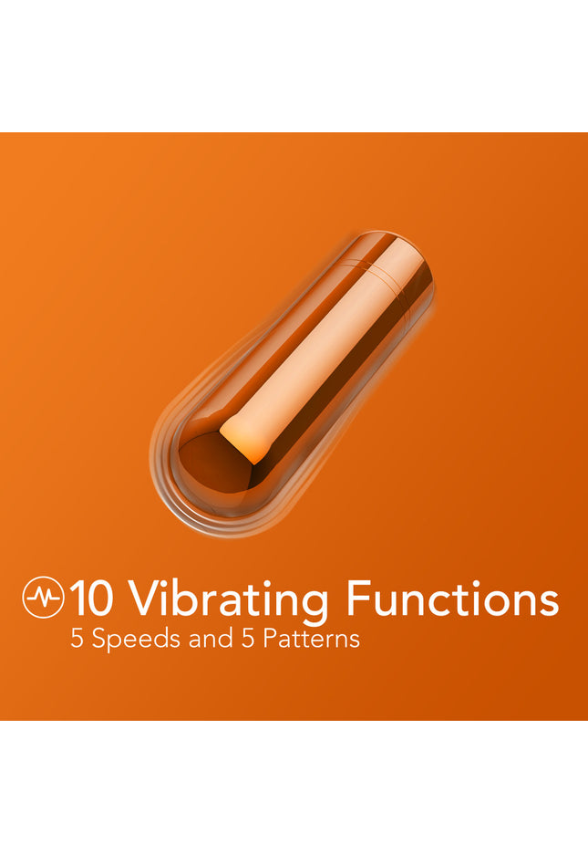 Kool Vibes - Rechargeable Mini Bullet - Tangerine - Orange 6.4 cm USB Rechargeable Bullet
