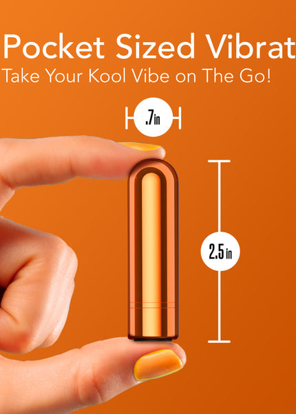 Kool Vibes - Rechargeable Mini Bullet - Tangerine - Orange 6.4 cm USB Rechargeable Bullet
