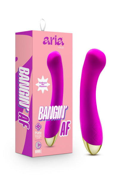 Aria Bangin' AF - Purple 18.4 cm USB Rechargeable Vibrator