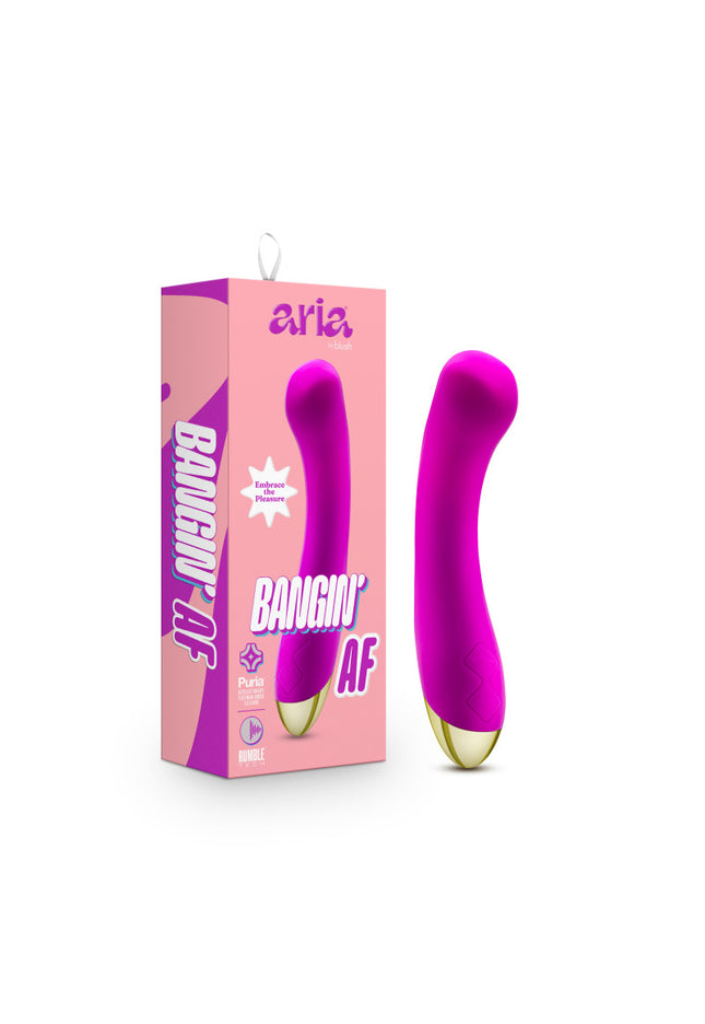 Aria Bangin' AF - Purple 18.4 cm USB Rechargeable Vibrator