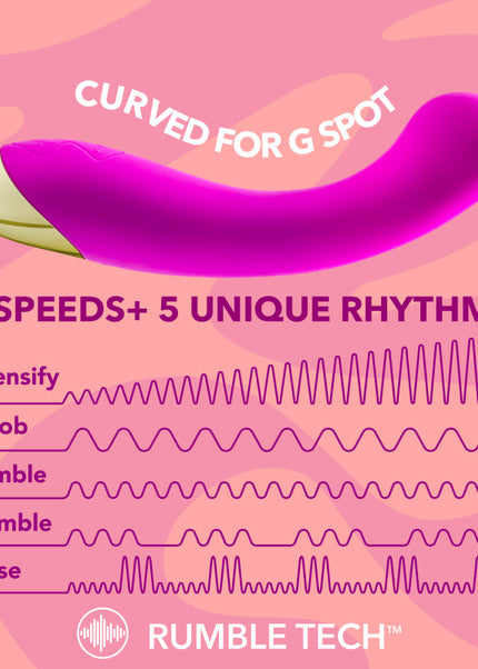 Aria Bangin' AF - Purple 18.4 cm USB Rechargeable Vibrator