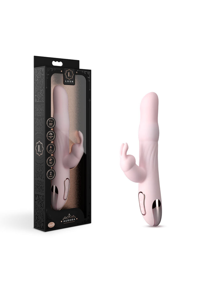 Lush Aurora - Pink - Pink 24.7 cm USB Rechargeable Rabbit Vibrator