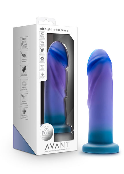 Avant - Midnight Rendezvous - Ocean Blue 19 cm Dildo
