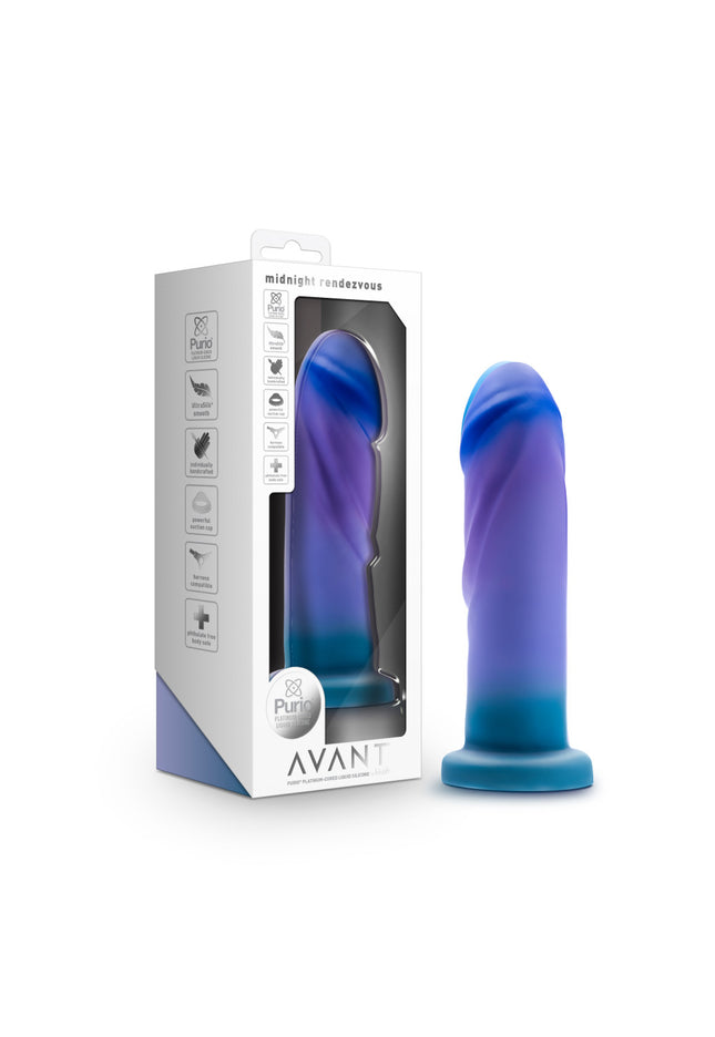 Avant - Midnight Rendezvous - Ocean Blue 19 cm Dildo