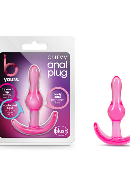 B Yours Curvy Anal Plug - Pink 8.9 cm Butt Plug