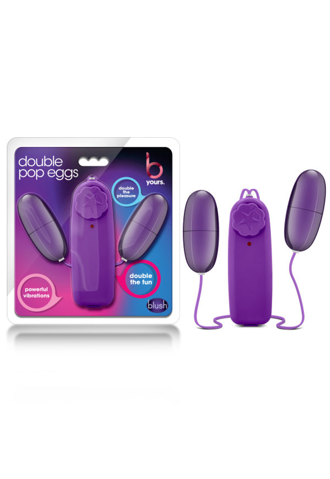 B Yours Double Pop Eggs - Plum Purple Dual Vibrating Eggs