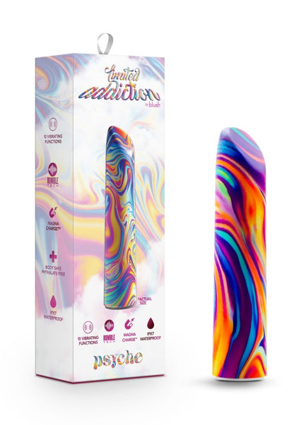 Limited Addiction Psyche - Power Vibe - Rainbow 10.2 cm USB Rechargeable Bulet