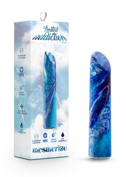 Limited Addiction Mesmerize - Power Vibe - Azure Blue 10.2 cm USB Rechargeable Bullet