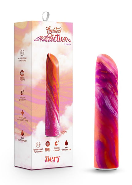 Limited Addiction Fiery - Power Vibe - Coral 10.2 cm USB Rechargeable Bullet