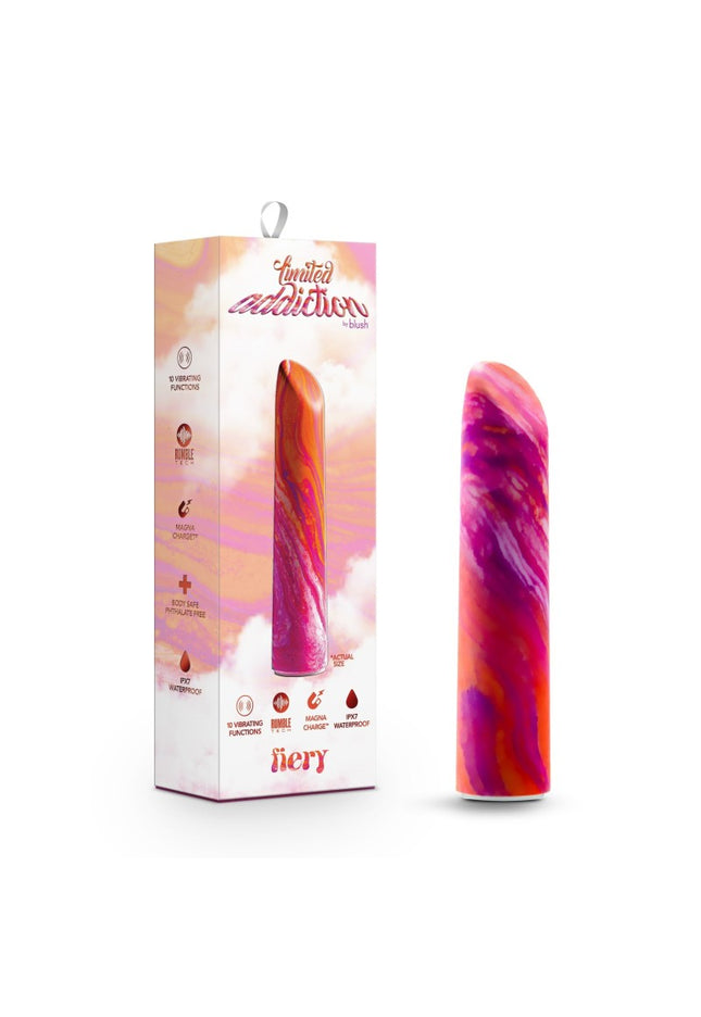 Limited Addiction Fiery - Power Vibe - Coral 10.2 cm USB Rechargeable Bullet