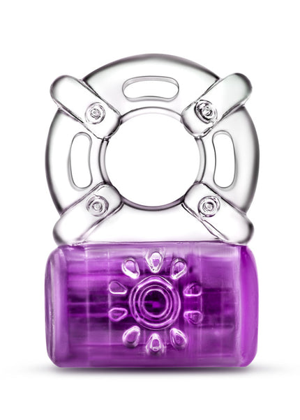 Play With Me Pleaser Rechargeable C-Ring - Purple - Purple USB Rechargeable Cock Ring