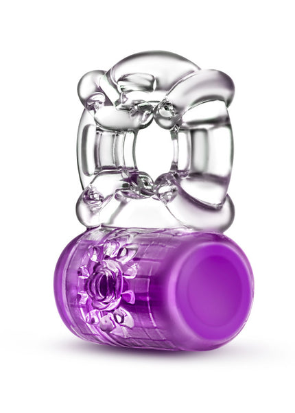 Play With Me Pleaser Rechargeable C-Ring - Purple - Purple USB Rechargeable Cock Ring