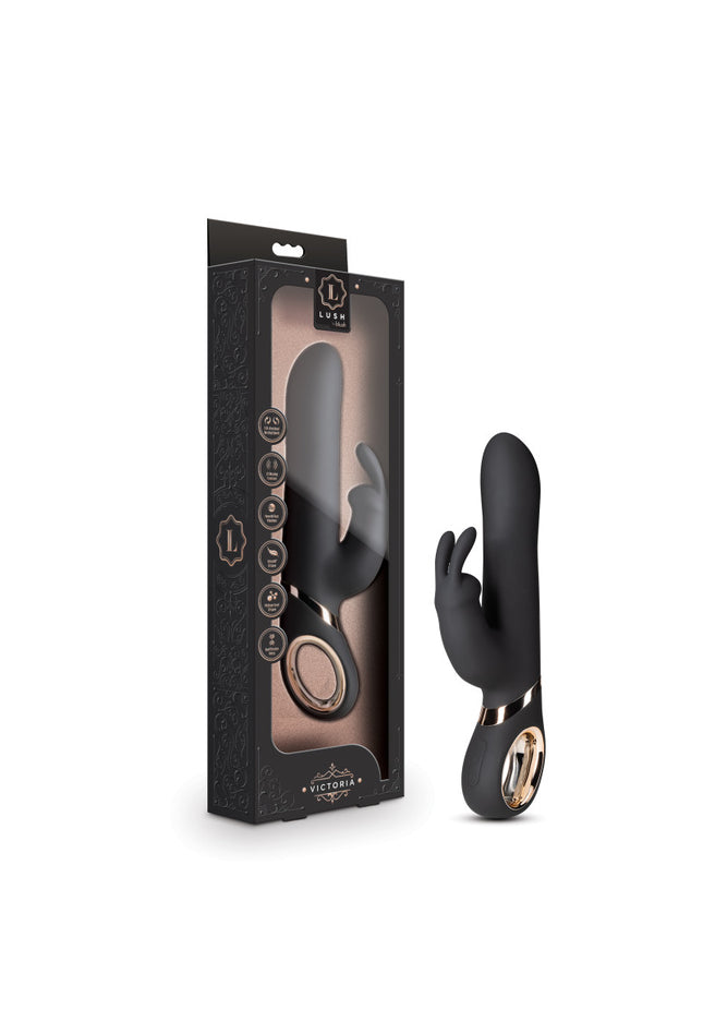 Lush Victoria - Black 22.9 cm (9'') USB Rechargeable Rabbit Vibrator