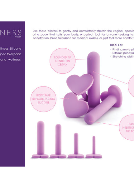 Wellness - Dilator Kit - Purple Vaginal Dilators - Set of 4 Sizes