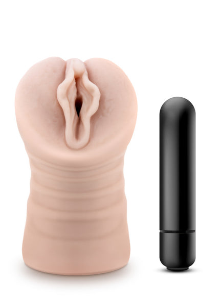 M for Men Ashley - Flesh Vibrating Vagina Stroker