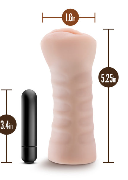 M for Men Ashley - Flesh Vibrating Vagina Stroker