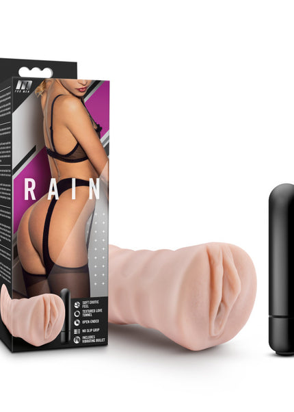 M for Men - Rain - Flesh Vibrating Vagina Stroker