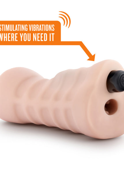 M for Men - Rain - Flesh Vibrating Vagina Stroker
