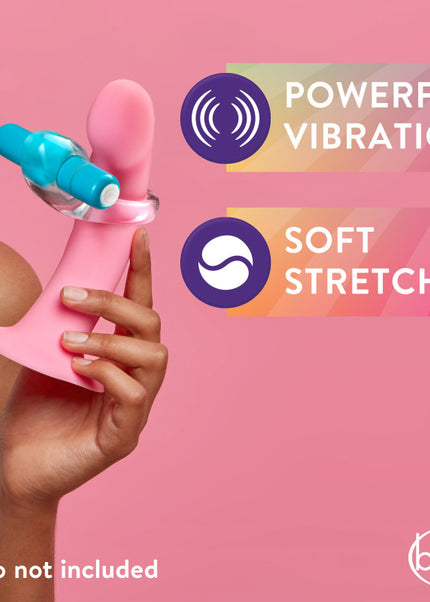 Play With Me Delight Vibrating C-Ring - Clear/Blue Vibrating Cock Ring