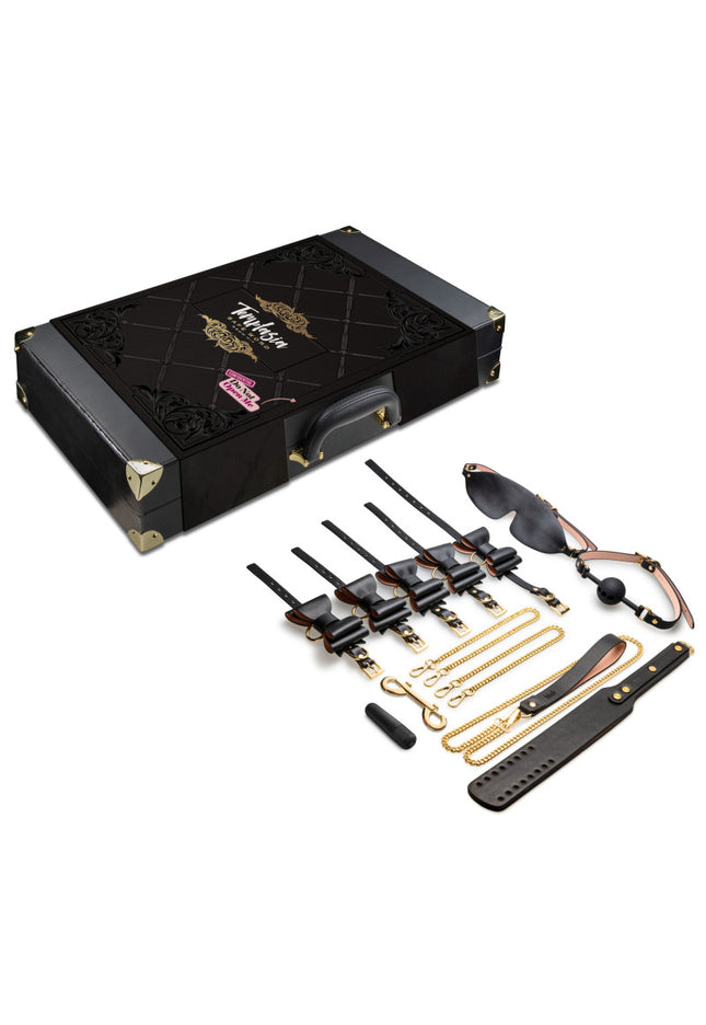 Temptasia Safe Word Bondage Kit with Suitcase - 9 Piece Bondage Set