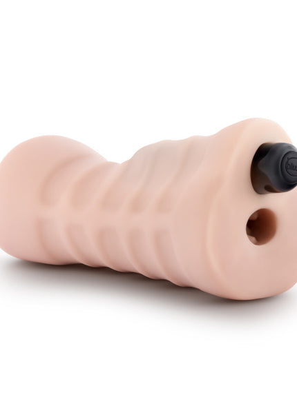 M For Men 3-Pack Self-Lubricating Vibrating Strokers - Flesh Vibrating Strokers - 3 Pack