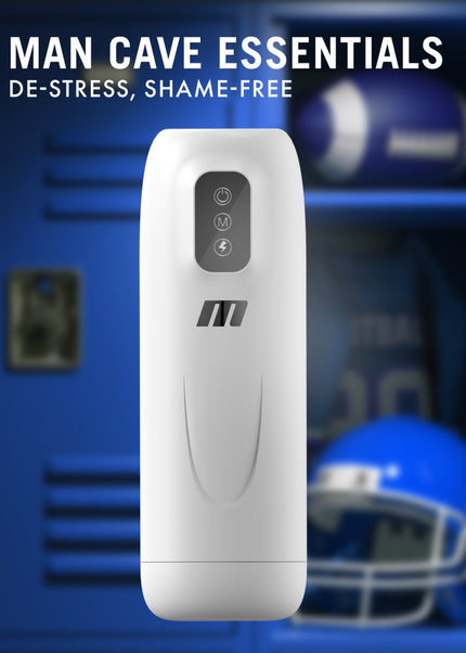 M For Men Robo-Bator - White USB Rechargeable Vibrating Auto Stroker
