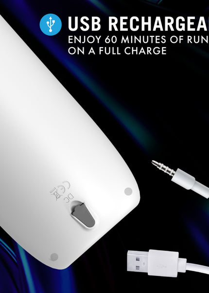 M For Men Robo-Bator - White USB Rechargeable Vibrating Auto Stroker