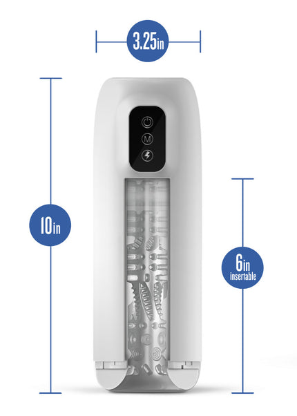 M For Men Robo-Bator - White USB Rechargeable Vibrating Auto Stroker