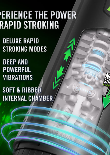 M For Men - Master Blaster - USB Rechargeable Vibrating & Sucking Auto Stroker