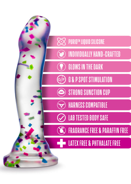 Neo Elite Glow Hanky Panky - Glow In Dark Clear 19 cm Dong