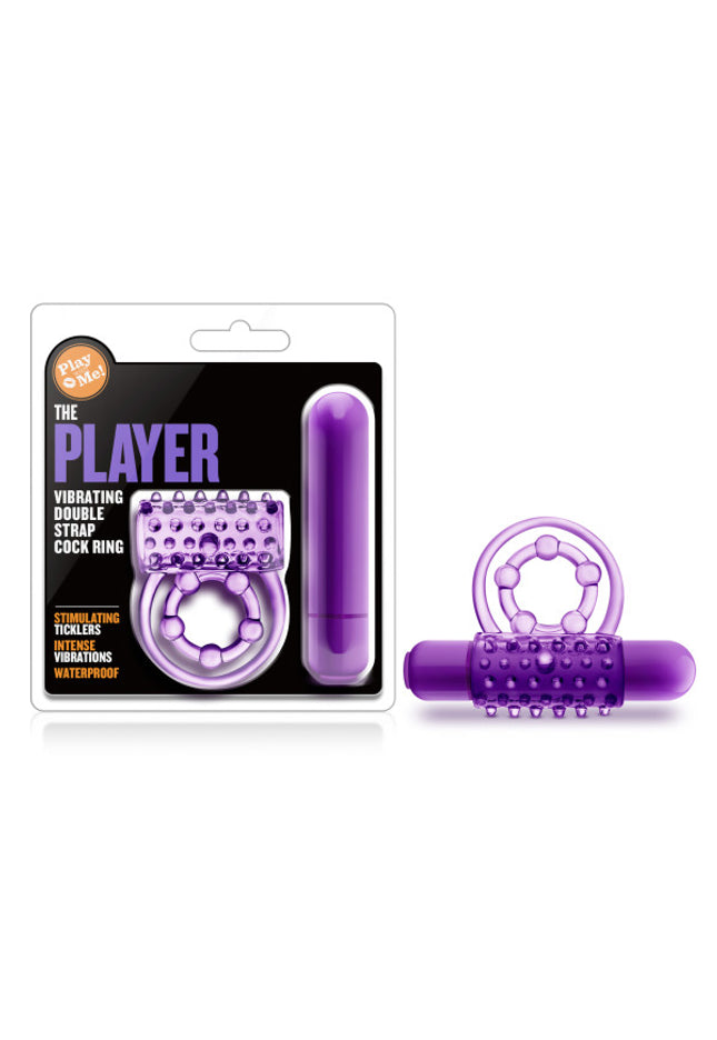 Play With Me - The Player - Purple Vibrating Cock & Ball Rings