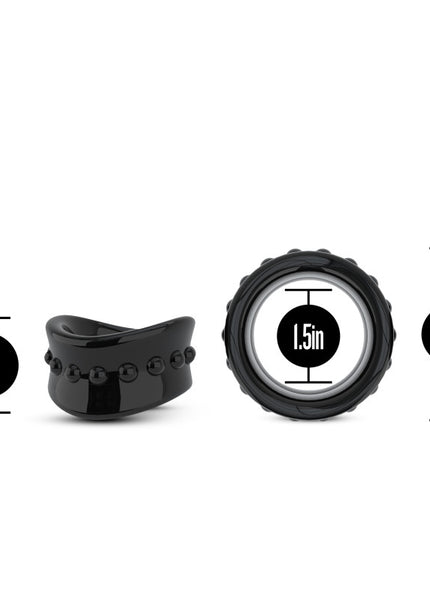 Stay Hard Beef Ball Stretcher - Black 3.8 cm Ball Stretcher Ring