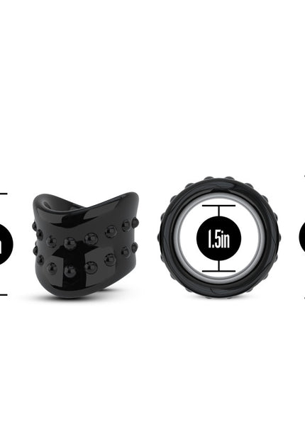 Stay Hard Beef Ball Stretcher X Long - Black Ball Stretcher Ring
