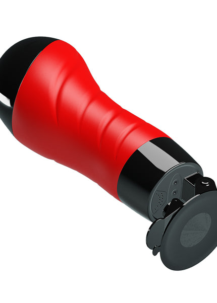 CRAZY BULL DELIA Vibrating Stroker - Flesh Vibrating Vagina Stroker with Suction Base