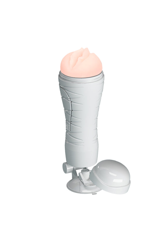 CRAZY BULL Flora Stroker - Flesh Squeezable Vagina Stroker with Suction Base
