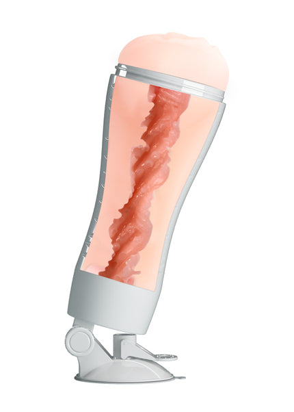 CRAZY BULL Flora Stroker - Flesh Squeezable Vagina Stroker with Suction Base