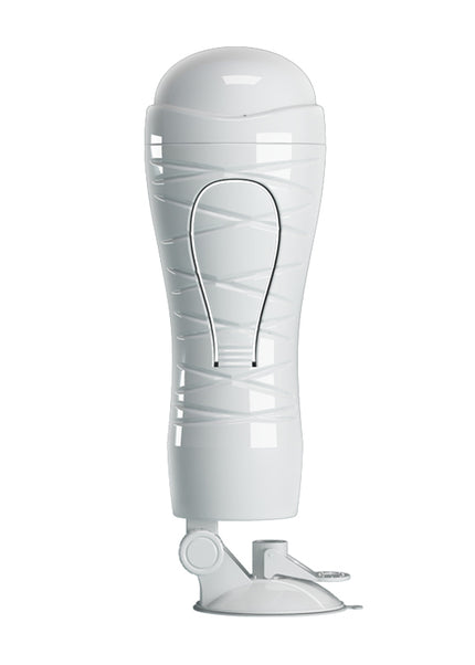 CRAZY BULL FLORA Vibrating Stroker - Flesh USB Rechargeable Vibrating Squeezeable Vagina Stroker with Suction Base