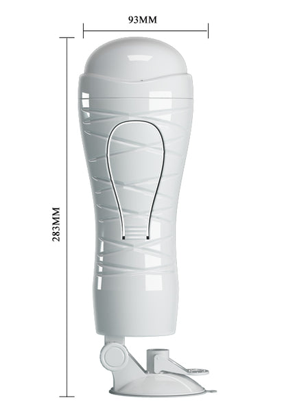 CRAZY BULL FLORA Vibrating Stroker - Flesh USB Rechargeable Vibrating Squeezeable Vagina Stroker with Suction Base