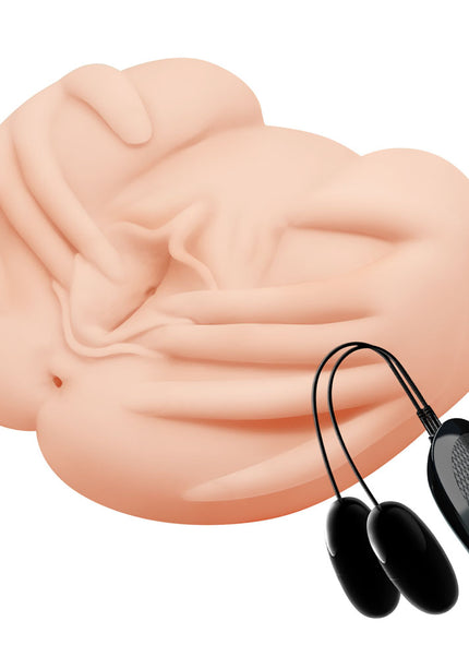 CRAZY BULL Vibrating Spread Torso - Flesh Vibrating Spread Torso Masturbator
