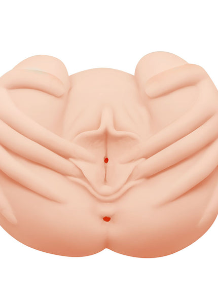 CRAZY BULL Vibrating Spread Torso - Flesh Vibrating Spread Torso Masturbator