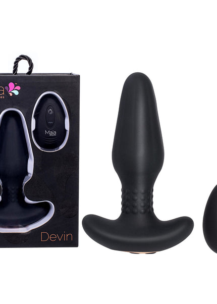 Maia DEVIN - Black USB Rechargeable Vibrating Butt Plug